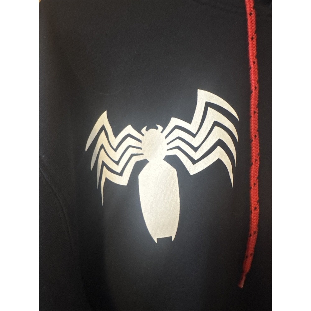 Marvel Venom XL Black Graphic Pullover Hoodie FC Mask Face Comic Sweatshirt - Picture 4 of 8